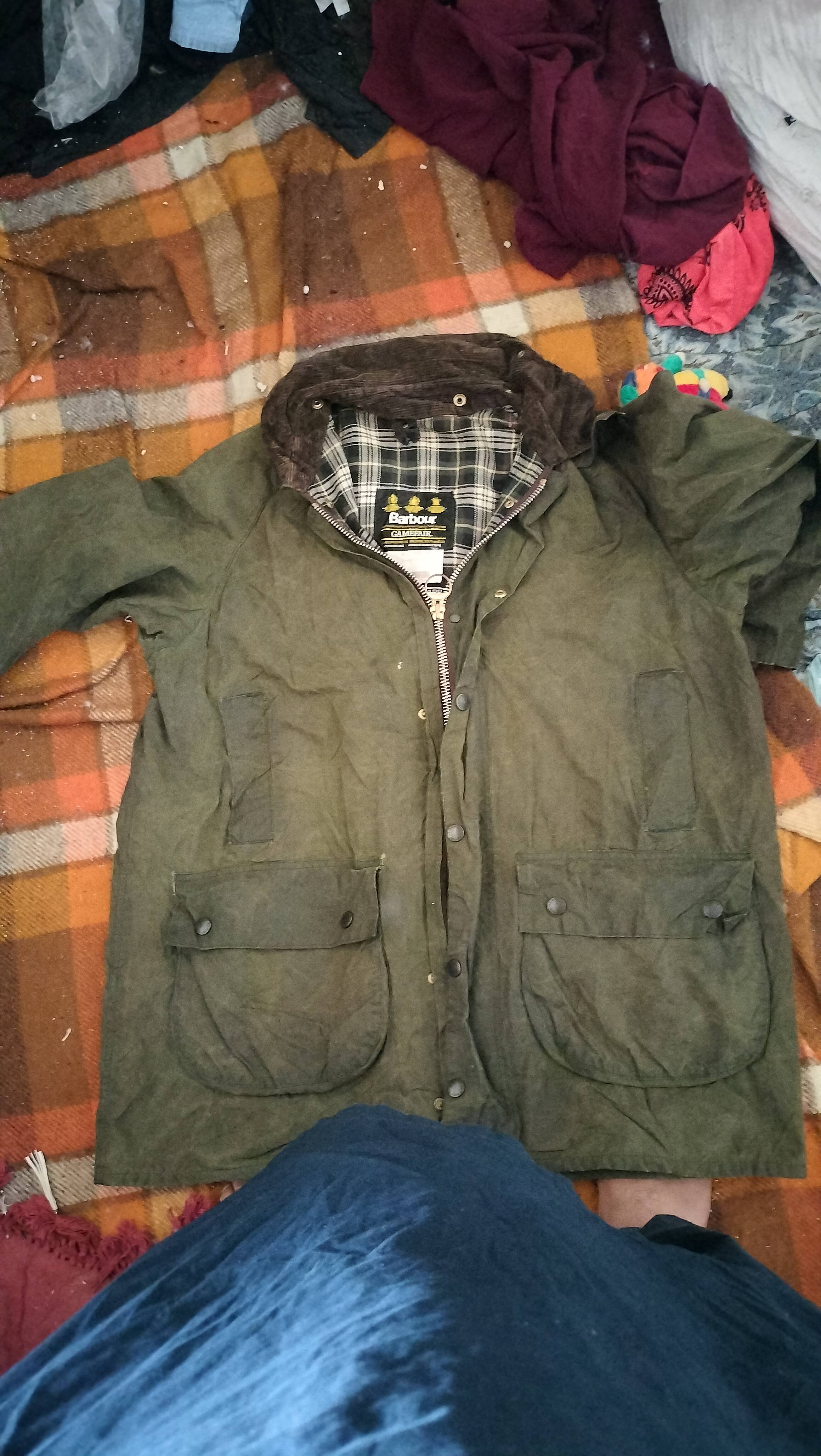 Burberry Barbour アウター ジャケット BURBERRY WAXED winter jacket vintage womens Cotton NOVA CHECK